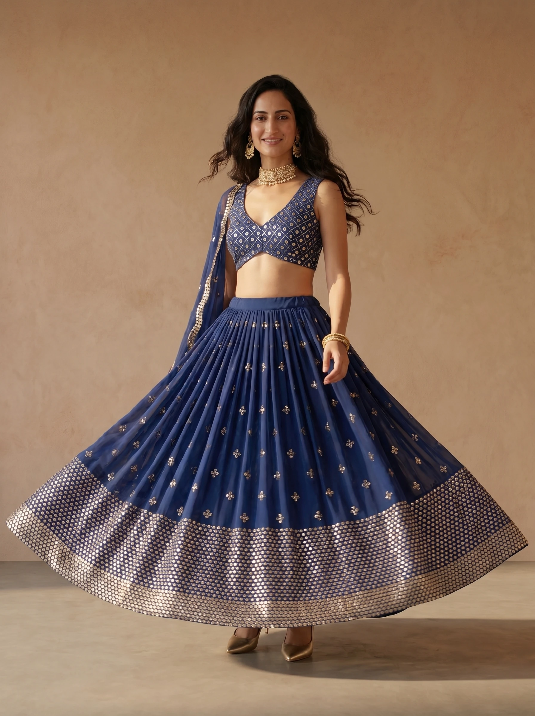 AI fashion photoshoot - lehengas